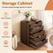 5 Drawer Mobile File Cabinet Rolling Storage Chest with Wheels Wooden Office Organizer Cabinet for Home Office Study Room Storage